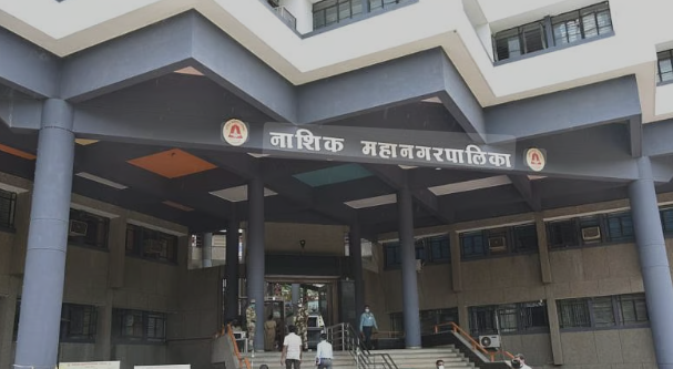 Nashik Municipal Corporation building representing civic response to city infrastructure issues.