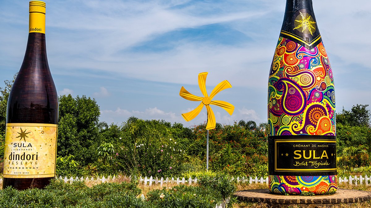 Sula Vineyards installation representing the heritage behind Nashik Startups 2025.