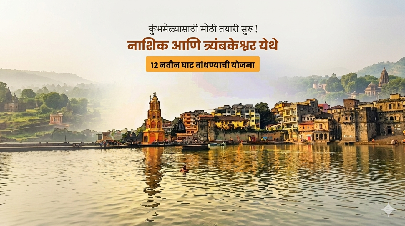 Read more about the article Nashik & Trimbakeshwar to Get 12 New Ghats: Kumbh Mela 2027 Preparations Begin